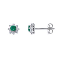 Earrings Babila Milano Woman Colore in White Gold Smeraldo 0.26 Ct 262366SB - 262366SB